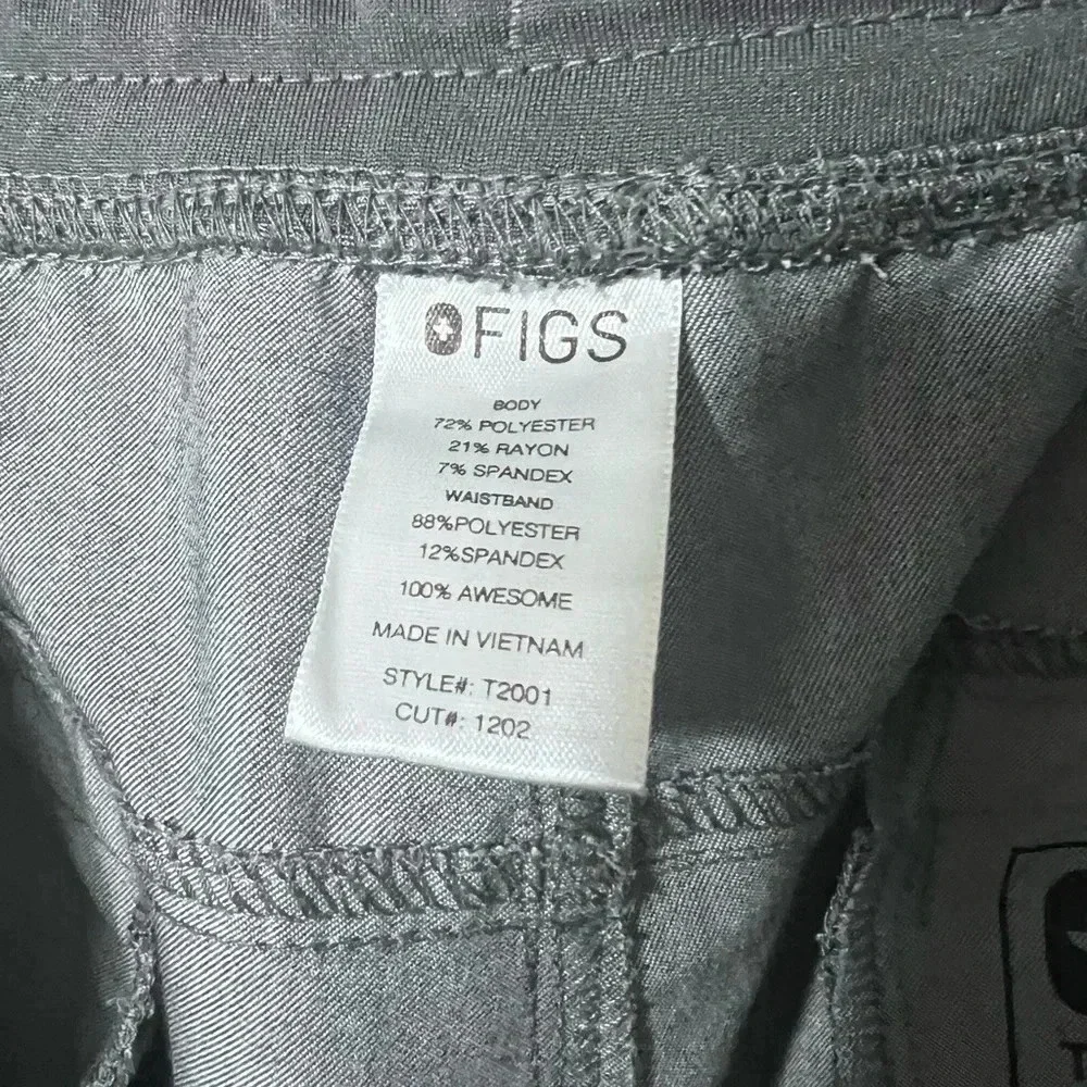 FIGS Scrubs Pants Bottoms Technical Collection Gray Men’ s Axim M Inseam 28.5”